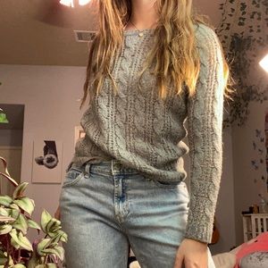 Grey knit sweater
